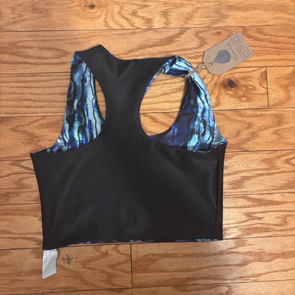 Waterlust Abalone Restoration Reversible Top Women XS/S Blue Ocean Print UPF 50+ - Picture 11 of 11